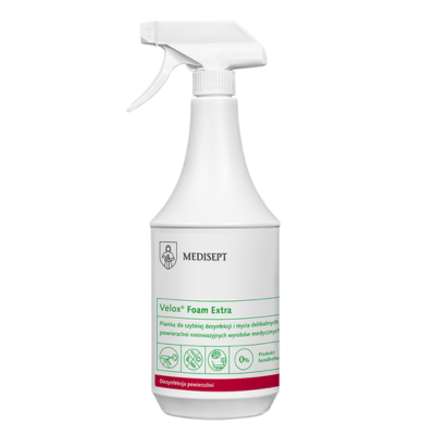 Velox Foam Extra - pianka do szybkiej dezynfekcji delikatnych powierzchni - 1 Litr MEDISEPT